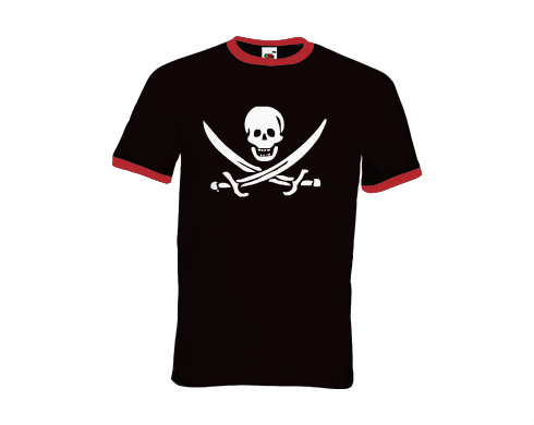 Pánské tričko s kontrastními lemy Pirát