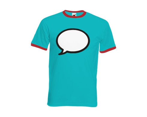 Pánské tričko s kontrastními lemy Talk - bublina
