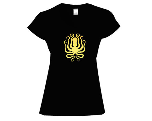 Dámské tričko V-výstřih Octopus