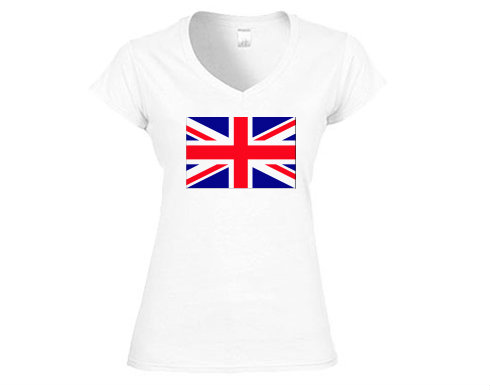 Dámské tričko V-výstřih Velká Britanie
