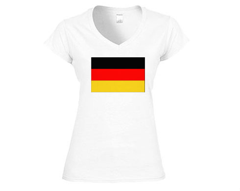 Dámské tričko V-výstřih Německo