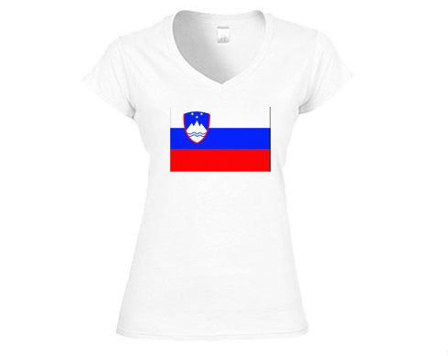 Dámské tričko V-výstřih Slovinsko