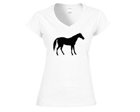 Dámské tričko V-výstřih Kůň