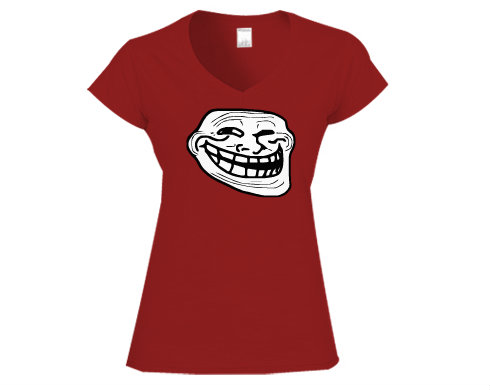 Dámské tričko V-výstřih MEME Troll