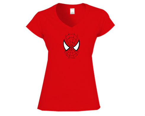 Dámské tričko V-výstřih Spiderman
