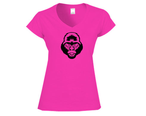 Dámské tričko V-výstřih Gorila