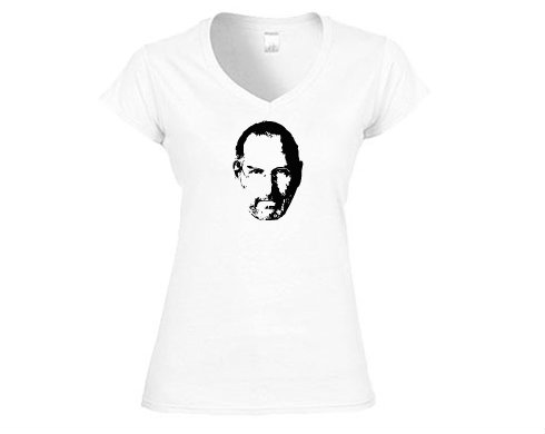 Dámské tričko V-výstřih Steve Jobs