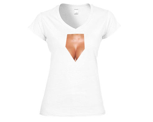 Dámské tričko V-výstřih Simply the breast