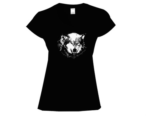 Dámské tričko V-výstřih Wolf