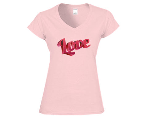Dámské tričko V-výstřih Love