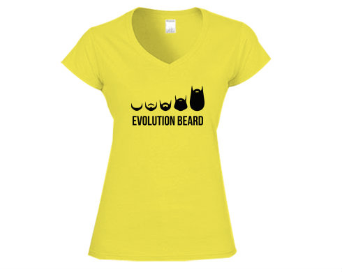 Dámské tričko V-výstřih Evolution beard