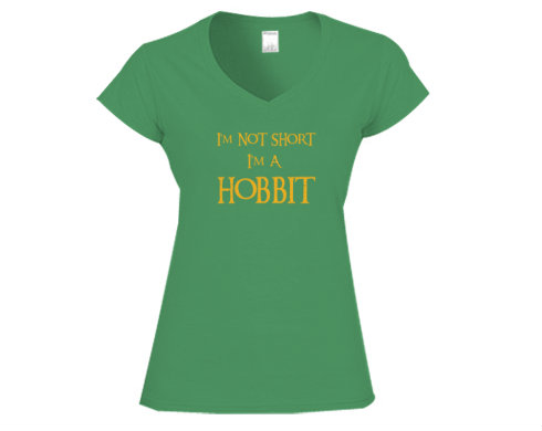 Dámské tričko V-výstřih I'm Hobbit