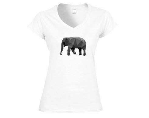 Dámské tričko V-výstřih Slon