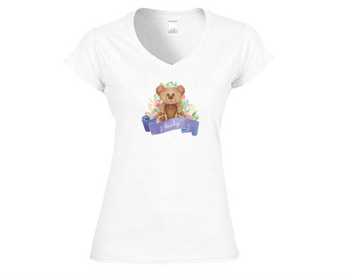 Dámské tričko V-výstřih Medvídek