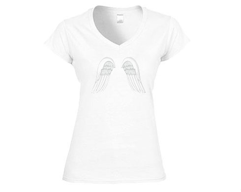 Dámské tričko V-výstřih Andělská křídla