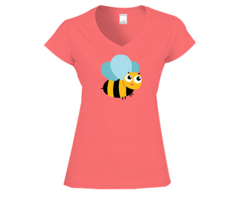 Dámské tričko V-výstřih Včelka