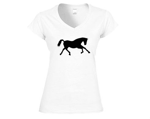 Dámské tričko V-výstřih Běžící kůň