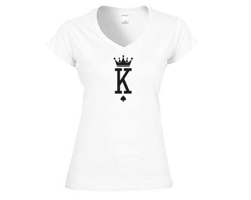 Dámské tričko V-výstřih K as King