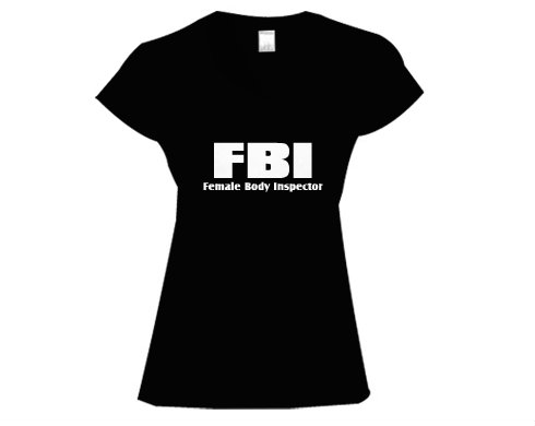 Dámské tričko V-výstřih FBI