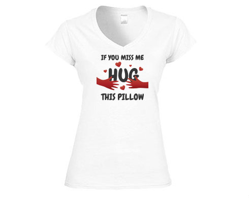 Dámské tričko V-výstřih Hug this pillow
