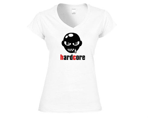 Dámské tričko V-výstřih Hardcore