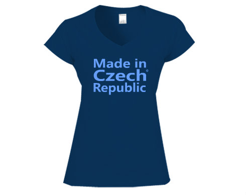 Dámské tričko V-výstřih Made in Czech republic