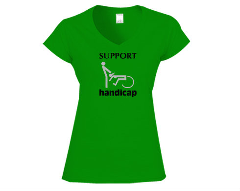 Dámské tričko V-výstřih Support handicap