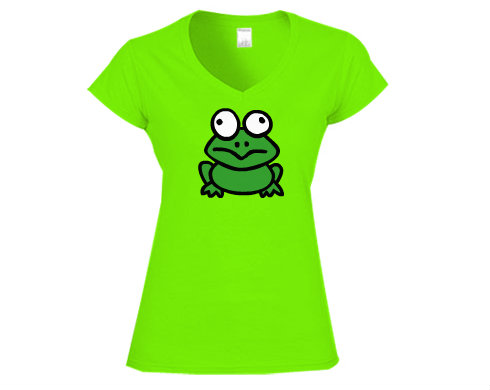 Dámské tričko V-výstřih Žabka