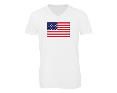 Pánské triko s výstřihem do V USA
