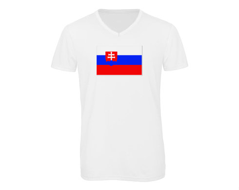 Pánské triko s výstřihem do V Slovensko