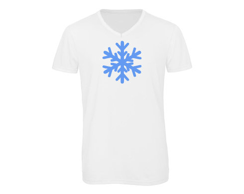 Pánské triko s výstřihem do V Sněhová vločka