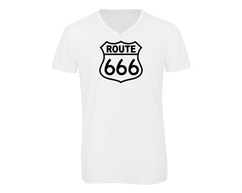 Pánské triko s výstřihem do V route666