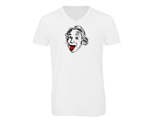 Pánské triko s výstřihem do V Einstein