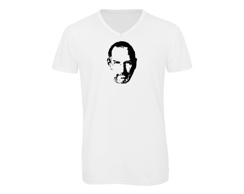 Pánské triko s výstřihem do V Steve Jobs