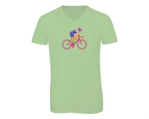 Pánské triko s výstřihem do V Cyklista