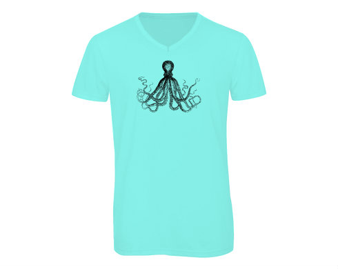 Pánské triko s výstřihem do V Chobotnice