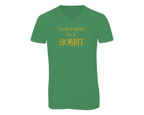 Pánské triko s výstřihem do V I'm Hobbit