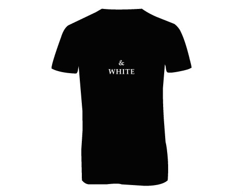 Pánské triko s výstřihem do V black & white