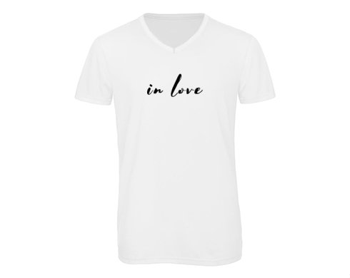 Pánské triko s výstřihem do V in love