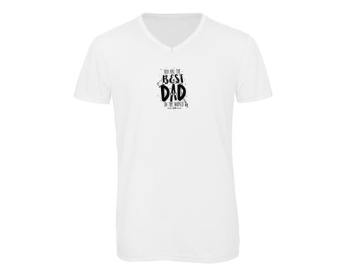 Pánské triko s výstřihem do V The best dad in the world