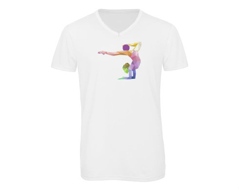Pánské triko s výstřihem do V Gymnastika