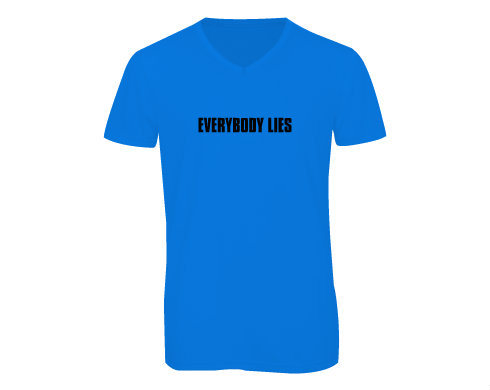 Pánské triko s výstřihem do V Everybody lies