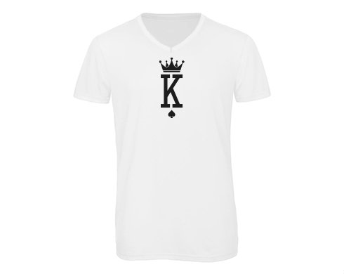 Pánské triko s výstřihem do V K as King