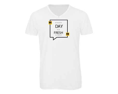 Pánské triko s výstřihem do V Fresh start