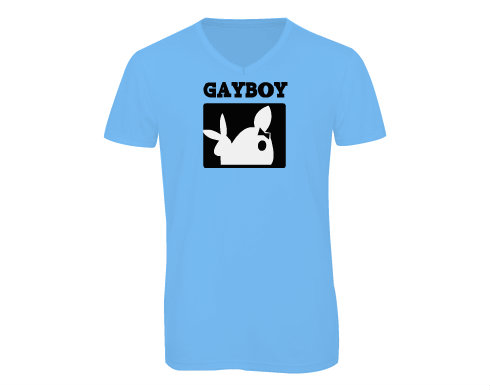 Pánské triko s výstřihem do V Gayboy