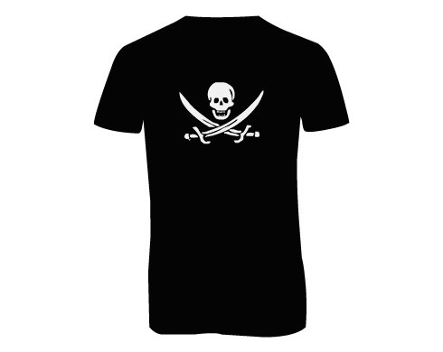 Pánské triko s výstřihem do V Pirát