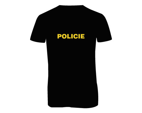 Pánské triko s výstřihem do V Policie