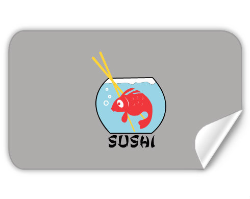 Samolepky obdelník Sushi