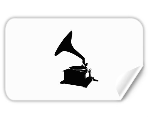 Samolepky obdelník Gramofon