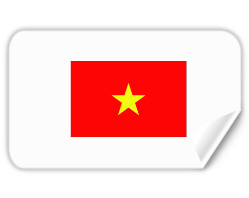 Samolepky obdelník Vietnam